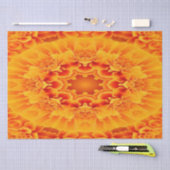 オレンジマリゴールド曼荼羅 薄葉紙 (クラフト)