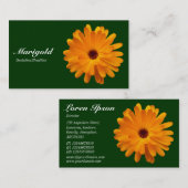 オレンジマリゴールド – ダークグリーン003300 名刺 (正面/裏面)