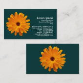 オレンジマリゴールド – ダークグリーン(003333) 名刺 (正面/裏面)