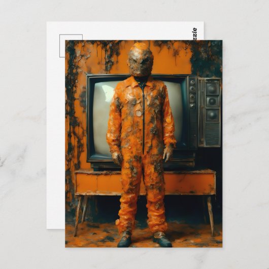 オレンジマンオレンジスーツ放棄テレビ ポストカード (正面/裏面)