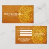 オレンジマンダラヨガメディテーション 予約カード (正面/裏面)