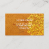 オレンジマンダラヨガメディテーション 名刺 (裏面)