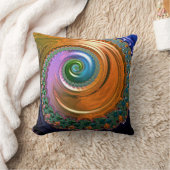 オレンジマンデルブロットスワーズ装飾用クッション クッション (ブランケット)