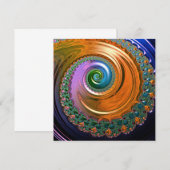 オレンジマンデルブロットスワールフラットカード (正面/裏面)