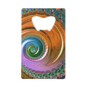 オレンジマンデルブロットスワールボトルオープナー クレジットカード栓抜き (正面)