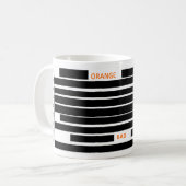 オレンジマン悪い赤くなった コーヒーマグカップ (正面左)