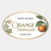 オレンジマーマレードのジェリーラベルヴィンテージ 楕円形シール (正面)