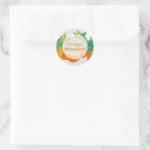 オレンジマーマレード柑橘系フルーツジャムジャー食品ラベル ラウンドシール (バッグ)