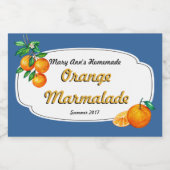 オレンジマーマレード缶詰ラベル フードラベル (シングルラベル)