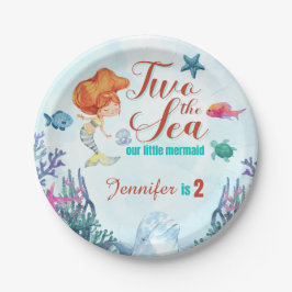 オレンジマーメイド2海の女の子2nd誕生日 ペーパープレート