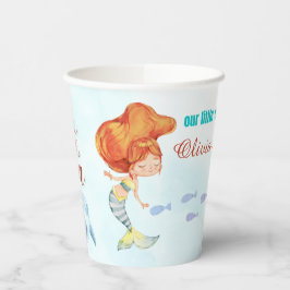 オレンジマーメイド2海の女の子2nd誕生日 紙コップ