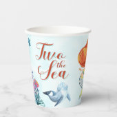 オレンジマーメイド2海の女の子2nd誕生日 紙コップ (正面)