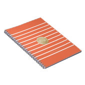 オレンジミニマモダンリス結婚トのゲストブック ノートブック (右側)