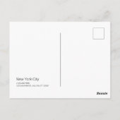 オレンジミニマリスト自由のはがきの像 ポストカード (裏面)