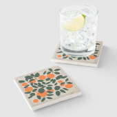 オレンジミニマル果 ストーンコースター (横)