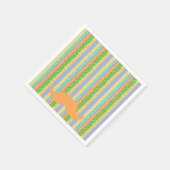 オレンジムスタヒフィエスタグリーンイエローおもしろいセニョール スタンダードカクテルナプキン (角)