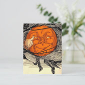 オレンジムーンヴィンテージイラストレーション ポストカード (スタンド正面)