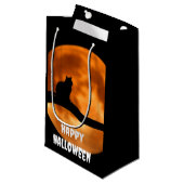 オレンジムーン下の黒猫 スモールペーパーバッグ (正面アングル)