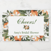 オレンジメインスクイズミニシャンパンボトルラベル スパークリングワインラベル (シングルラベル)