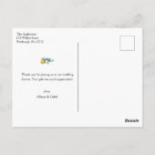 オレンジメインスクイーズブライダルシャワーサンキュー ポストカード (裏面)