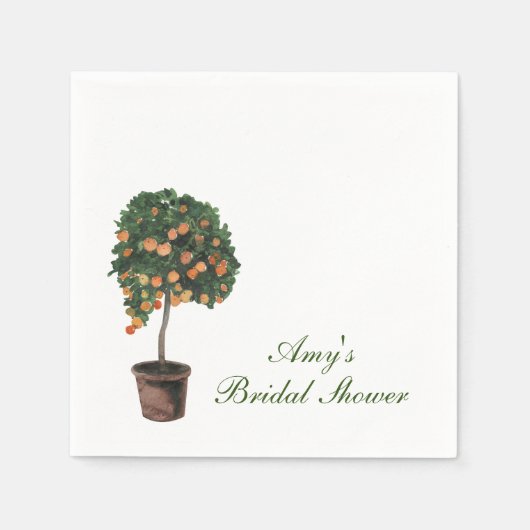 オレンジメインスクイーズ紙ナプキンス スタンダードカクテルナプキン (正面)