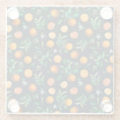 オレンジメドレフルーツコースター | Fruit Coaster Set ガラスコースター (裏面)
