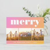 オレンジメリー色の写真ミニマル シーズンカード (スタンド正面)