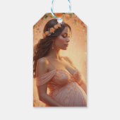 オレンジモダンお洒落柑橘系写真ベビーシャワー ギフトタグ (裏面)