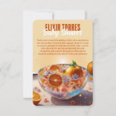 オレンジモダンお洒落柑橘系写真ベビーシャワー サンキューカード (正面)