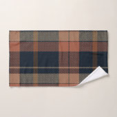 オレンジモダンとブラックの心地よい：プレッドバスタオル バスタオルセット (ハンドタオル)