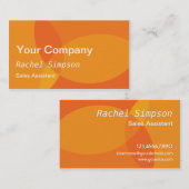 オレンジモダンとプロフェッショナル 名刺 (正面/裏面)