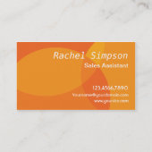 オレンジモダンとプロフェッショナル 名刺 (裏面)
