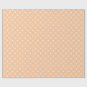 オレンジモダンとホワイトサークルダイヤモンドパターン ラッピングペーパー (フラット)