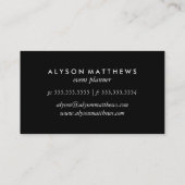 オレンジモダンとホワイトシェブロン 名刺 (裏面)