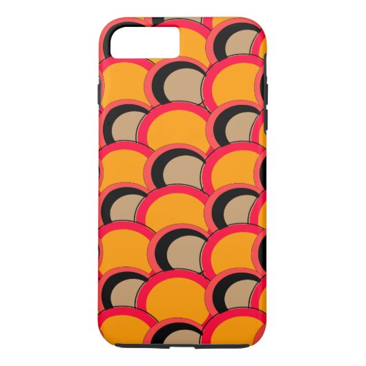 オレンジモダンな円 Case-Mate iPhoneケース (裏面)