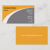 オレンジモダンな名刺のデザイン 名刺 (正面/裏面)