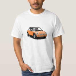オレンジモダンな小型車のTシャツ Tシャツ
