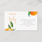 オレンジモダンの柑橘系ベビー エンクロージャーカード (正面)