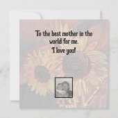 オレンジモダンひまわりアート母の日の写真 (裏面)