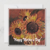 オレンジモダンひまわりアート母の日の写真 (正面)