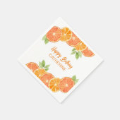 オレンジモダンシトラススライス夏誕生日 スタンダードカクテルナプキン (角)
