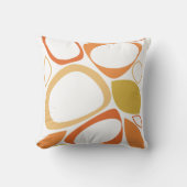 オレンジモダンスタイリッシュ色の黄色の抽象芸術パターン クッション (正面)
