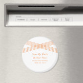 オレンジモダンデコ日付磁石を保存 マグネット (インサイチュ (食洗機))