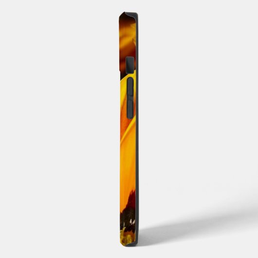 オレンジモダンパーソナライズされた色のデイジーフローラ Case-Mate iPhoneケース (裏面 / 左)