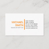 オレンジモダンプロフェッショナル（白） 名刺 (裏面)