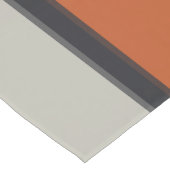 オレンジモダンレッドネービーダークグレーのストライプ ショートテーブルランナー (コーナー)