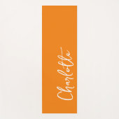 オレンジモダン名前をカスタムする ヨガマット (正面)