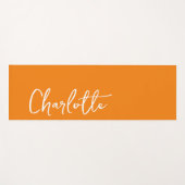 オレンジモダン名前をカスタムする ヨガマット (正面(横))