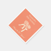 オレンジモダン応援30年誕生日ナプキン スタンダードカクテルナプキン (角)