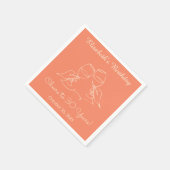 オレンジモダン応援30年誕生日ナプキン スタンダードカクテルナプキン (角)